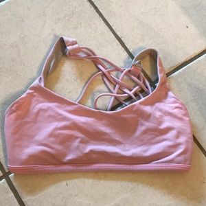 Pink lulu sports bra